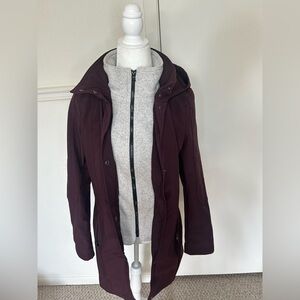 Liz Claiborne Red and Gray Utility Jacket for Versatile Wear size S